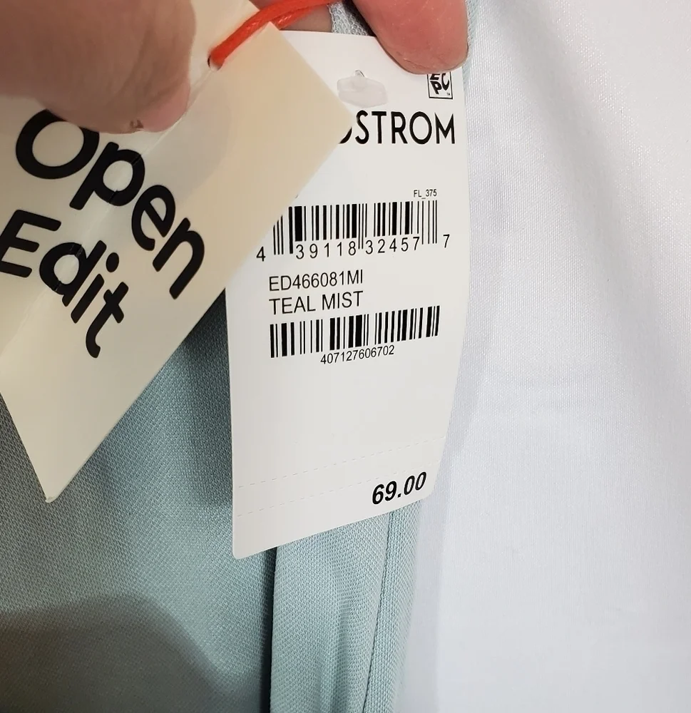 Open edit Size XXS Sleeveless Midi Wrap Dress in Teal Mist NWT. - Picture 4 of 6